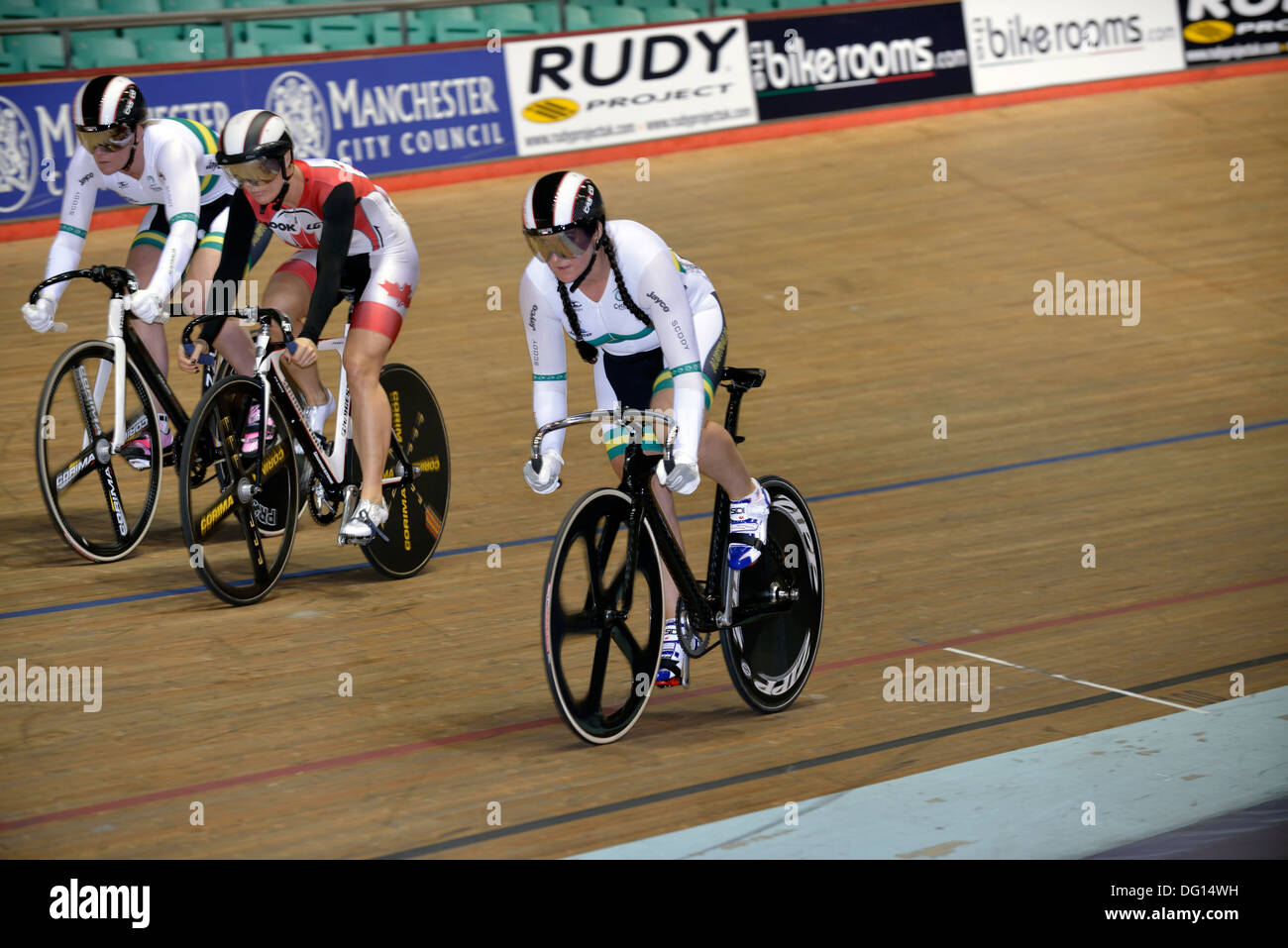 action from the 2013 world masters track cycling championships in