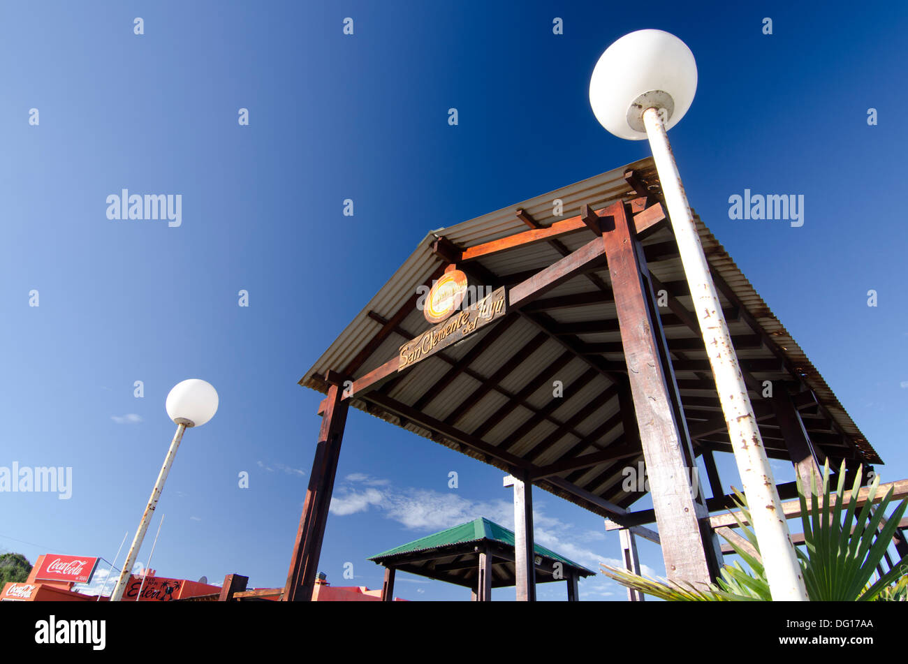 construction at the beach in San Clemente del Tuyu, Argentina Stock