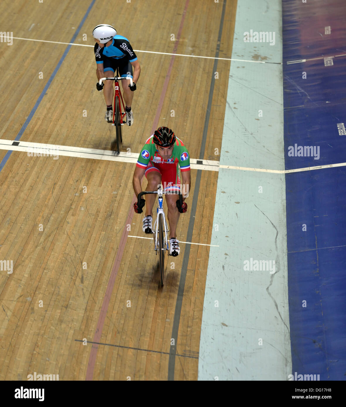 action from the 2013 world masters track cycling championships in