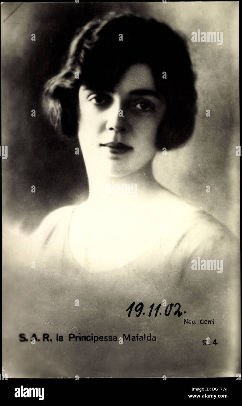Ak S.A.R. la principessa Mafalda, Mutter aus Montenegro Stock Photo Alamy