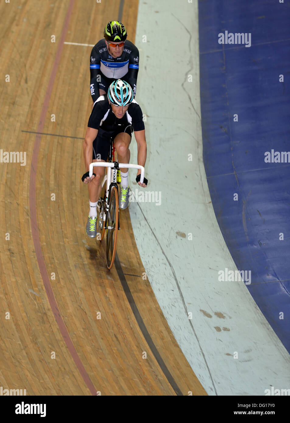 action from the 2013 world masters track cycling championships in