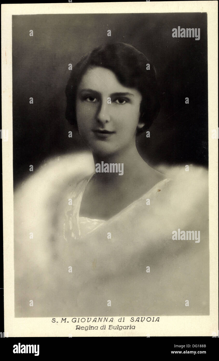 Ak S.M. Giovanna di Savoia, Regina di Bulgaria Stock Photo Alamy