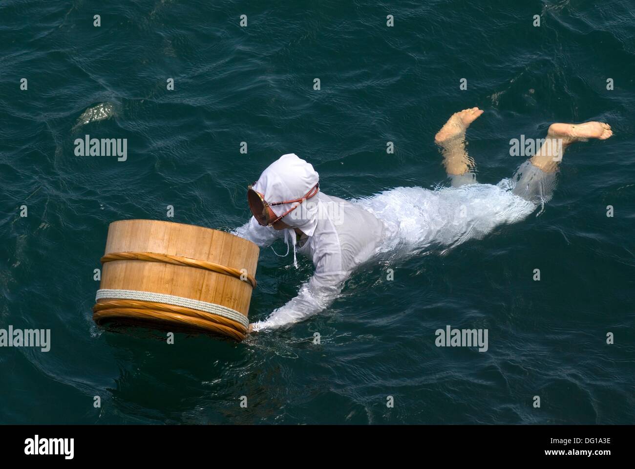 female divers gathering oysters shinjuto island, where Mr Mikimoto