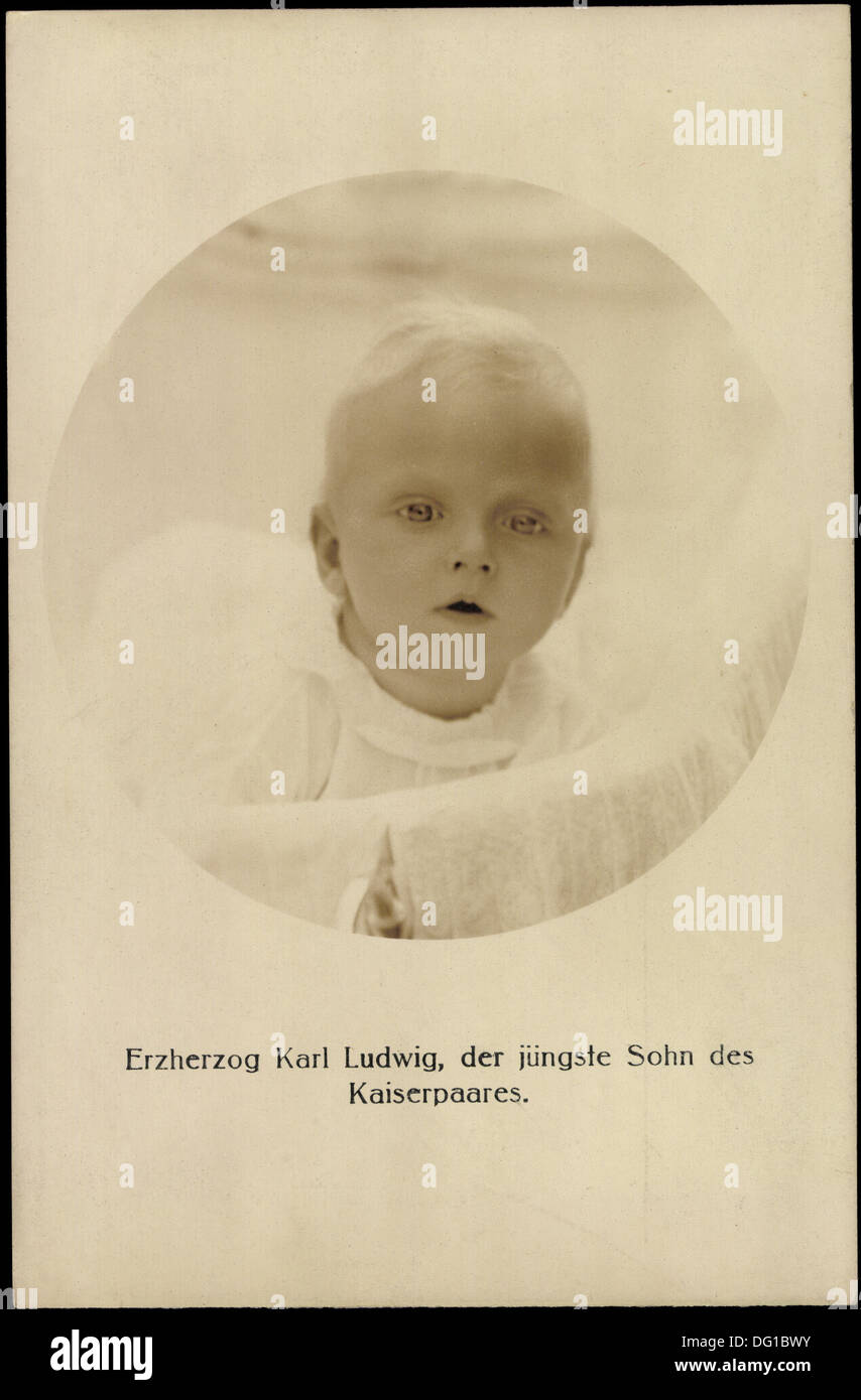 Ak Erzherzog Karl Ludwig, der jüngste Sohn des Kaiserpaares Stock Photo