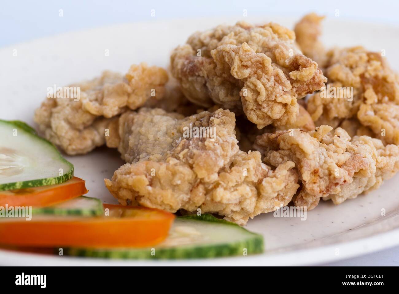 Chicken & Fish Nugget With Rice Stock Photo Alamy