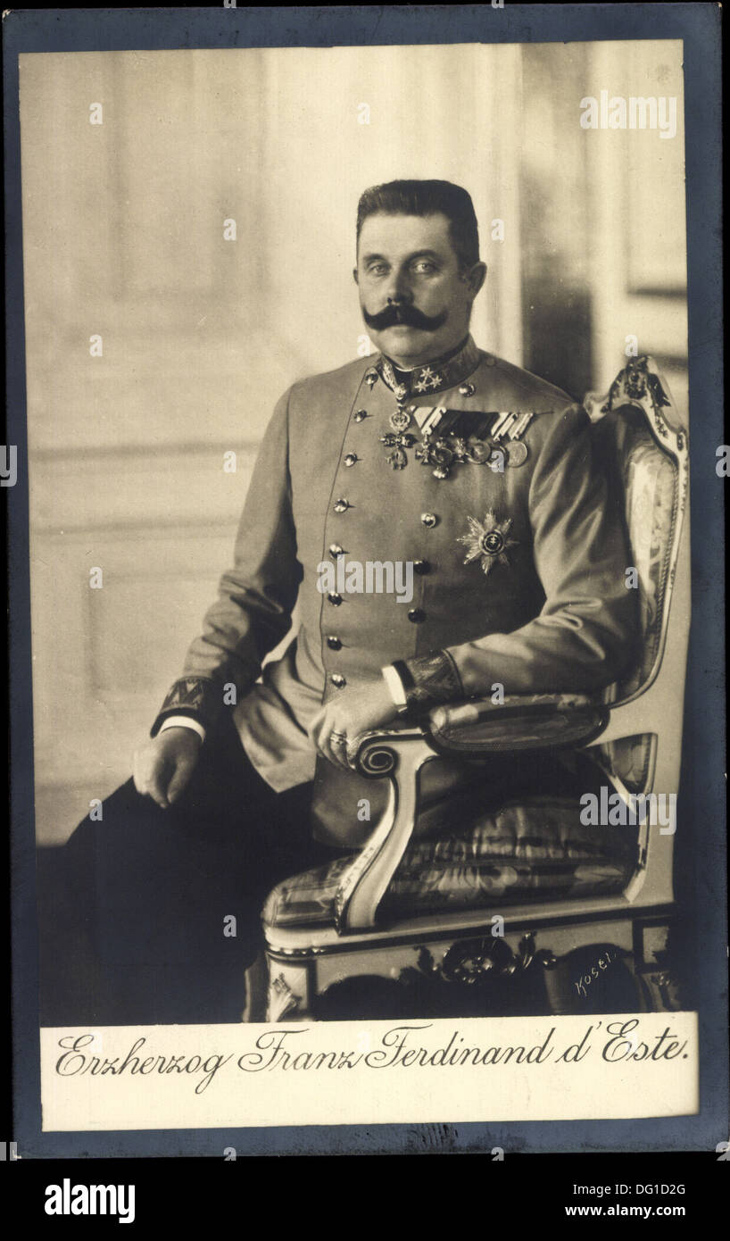 Ak Franz Ferdinand von Österreich, gest. 1914, Sterbekarte; Stock Photo