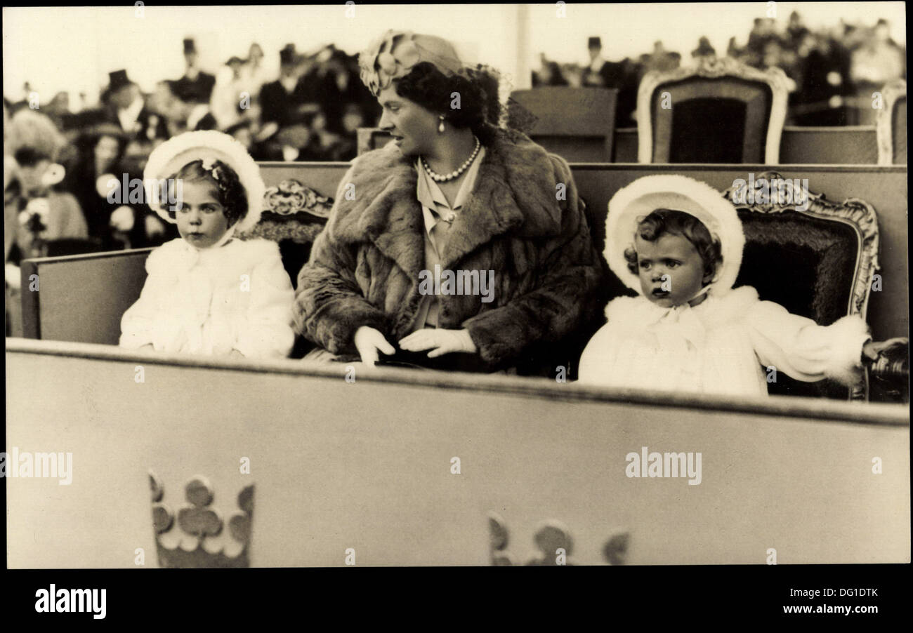 Ak Die Prinzessin Sibylla mit den Prinzessinnen Margaretha und Birgitta; Stock Photo