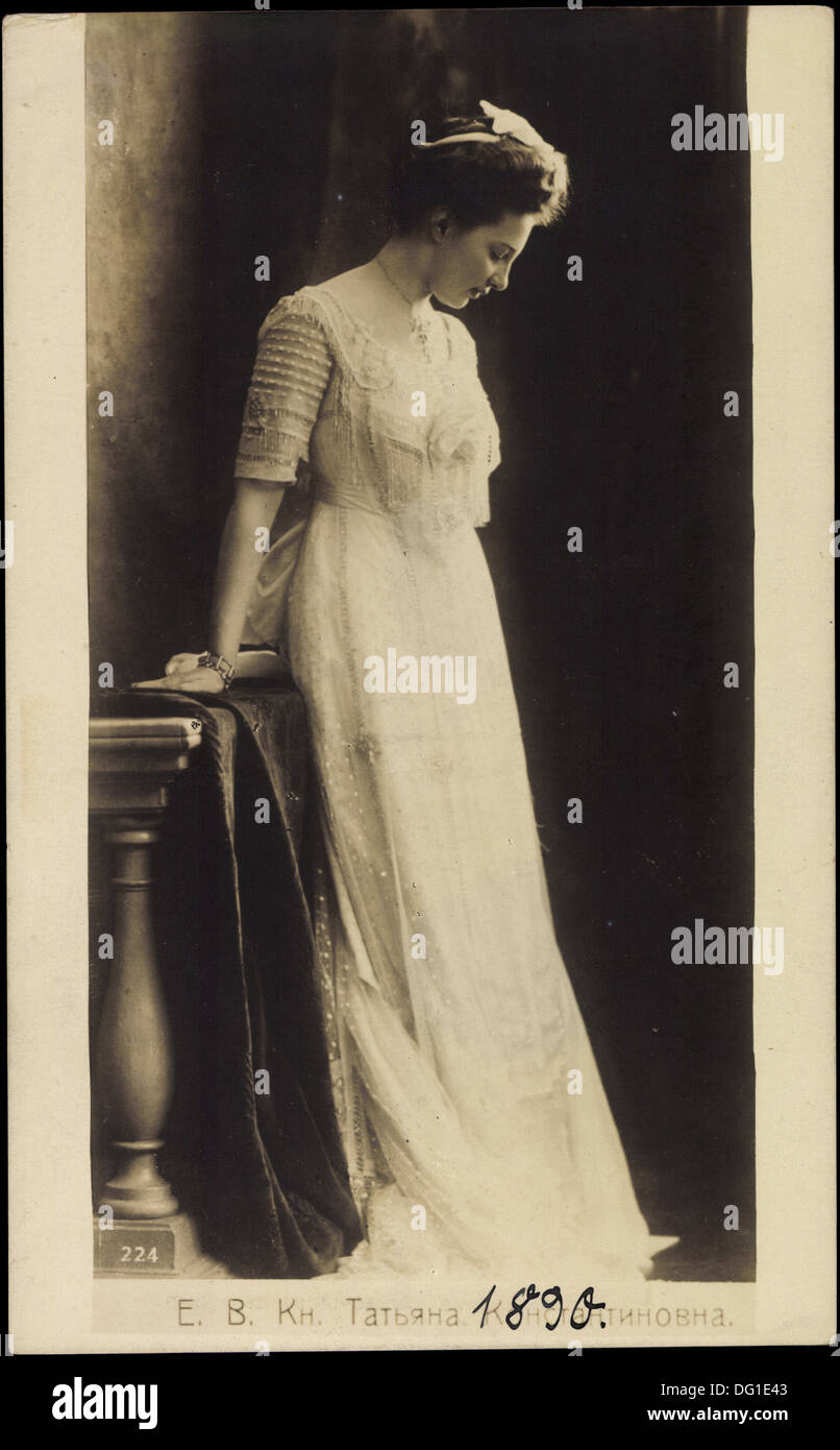 Ak Tatjana Konstantinowna Romanowa, Adel Russland; Stock Photo