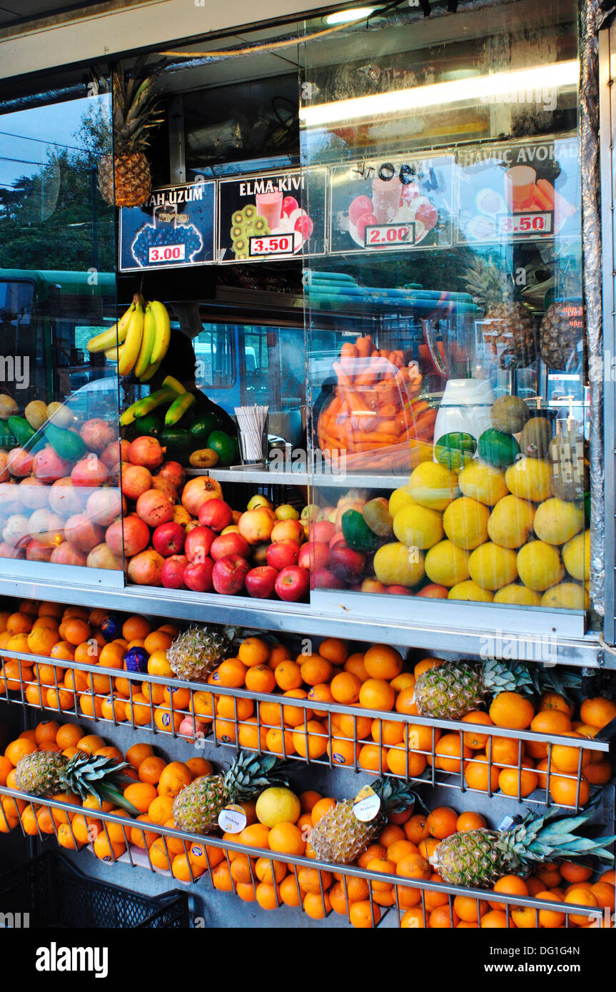 Turkey, Istanbul, Fruit Juice Shop Stock Photo Alamy