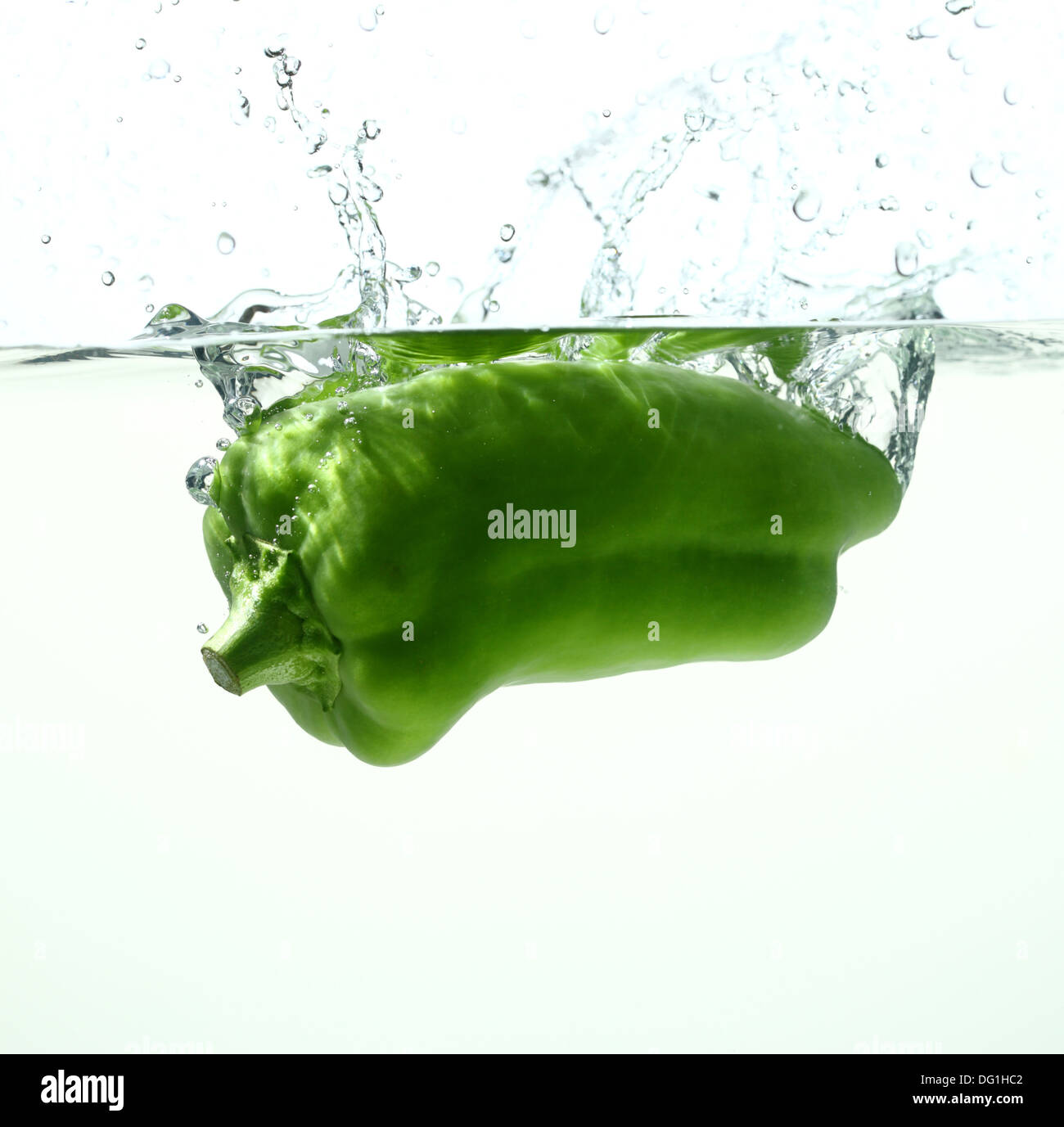 Fresh paprika in water splash Stock Photo Alamy