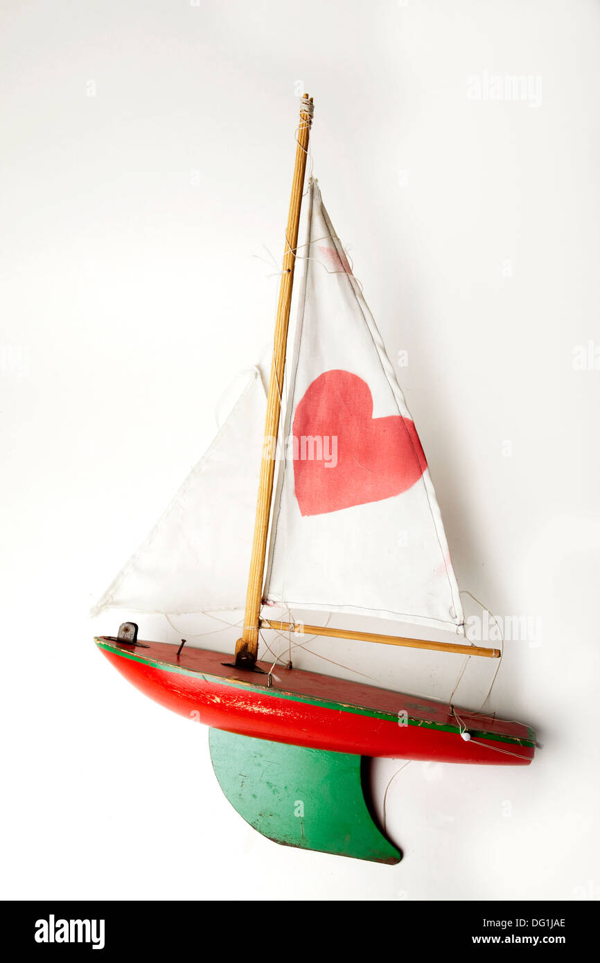 Toy yacht Stock Photo