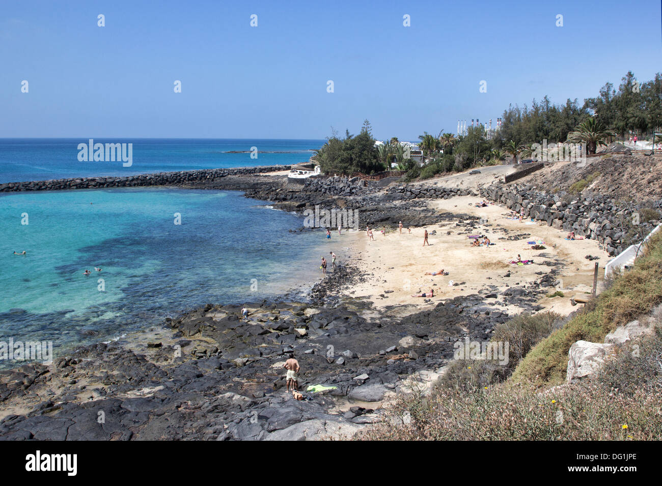 Playa del Ancla Lanzarote, Canary Islands Stock Photo