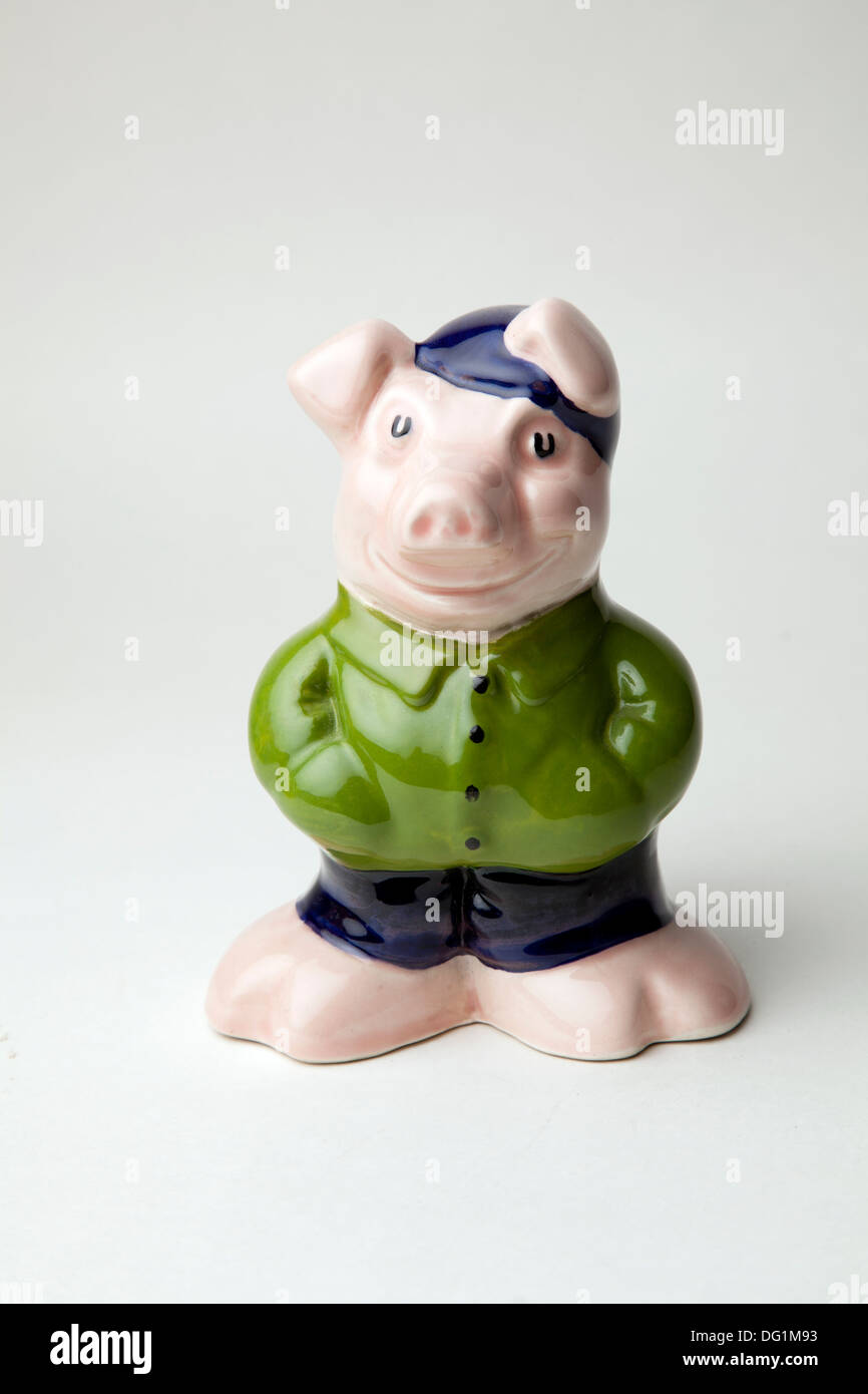 Cousin Wesley, Natwest piggy bank. Stock Photo