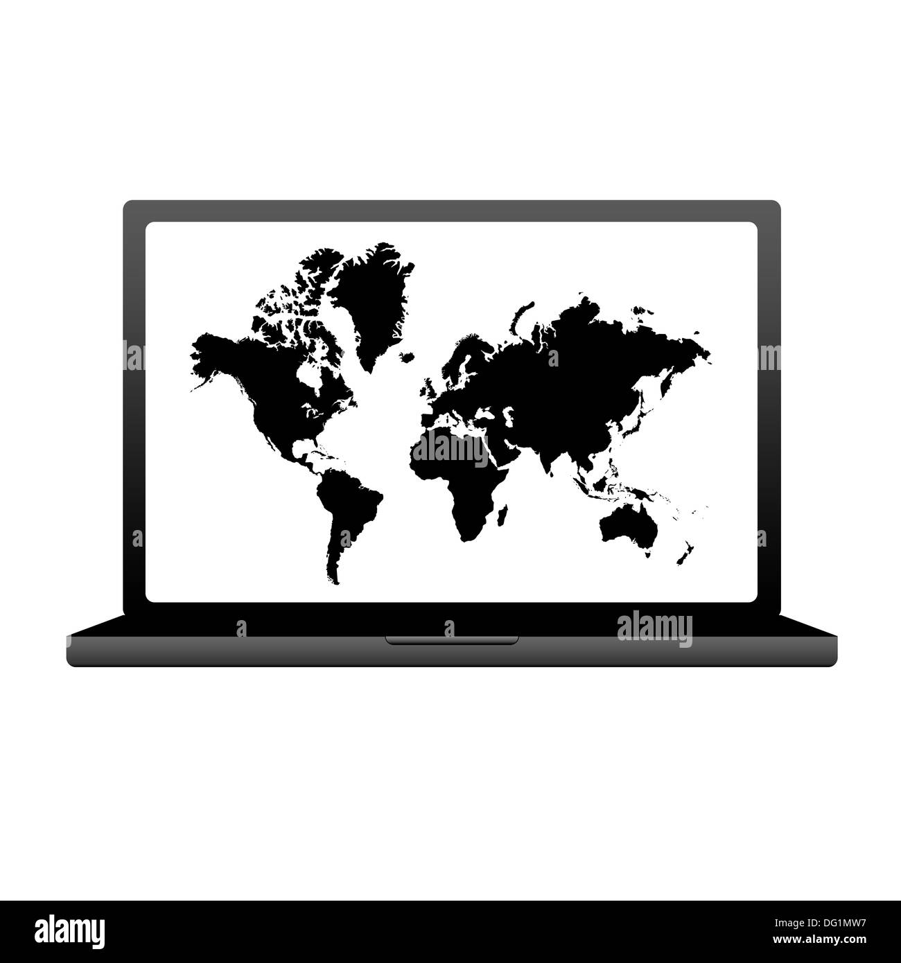 Laptop isolated on white background, illustration Stock Photo - Alamy