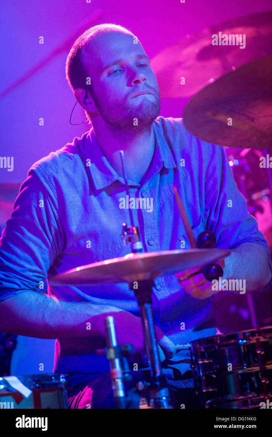 Milan Italy. 10th October 2013. The Belgian indie rock band BALTHAZAR opening the show of Editors at the music club Alcatraz © Rodolfo Sassano/Alamy Live News Stock Photo