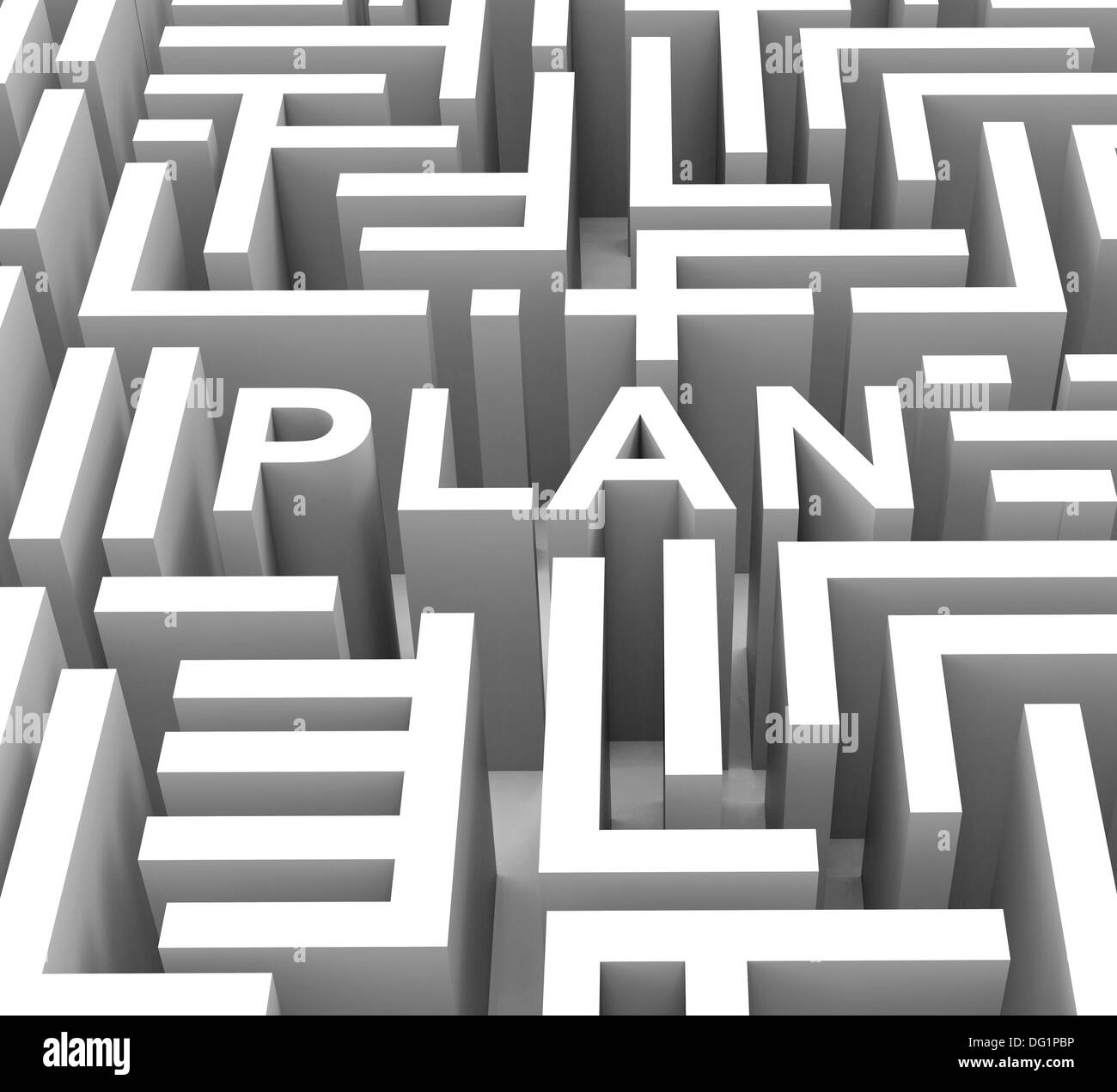 Plan Word Shows Guidance Strategy Or Business Planning Stock Photo Alamy