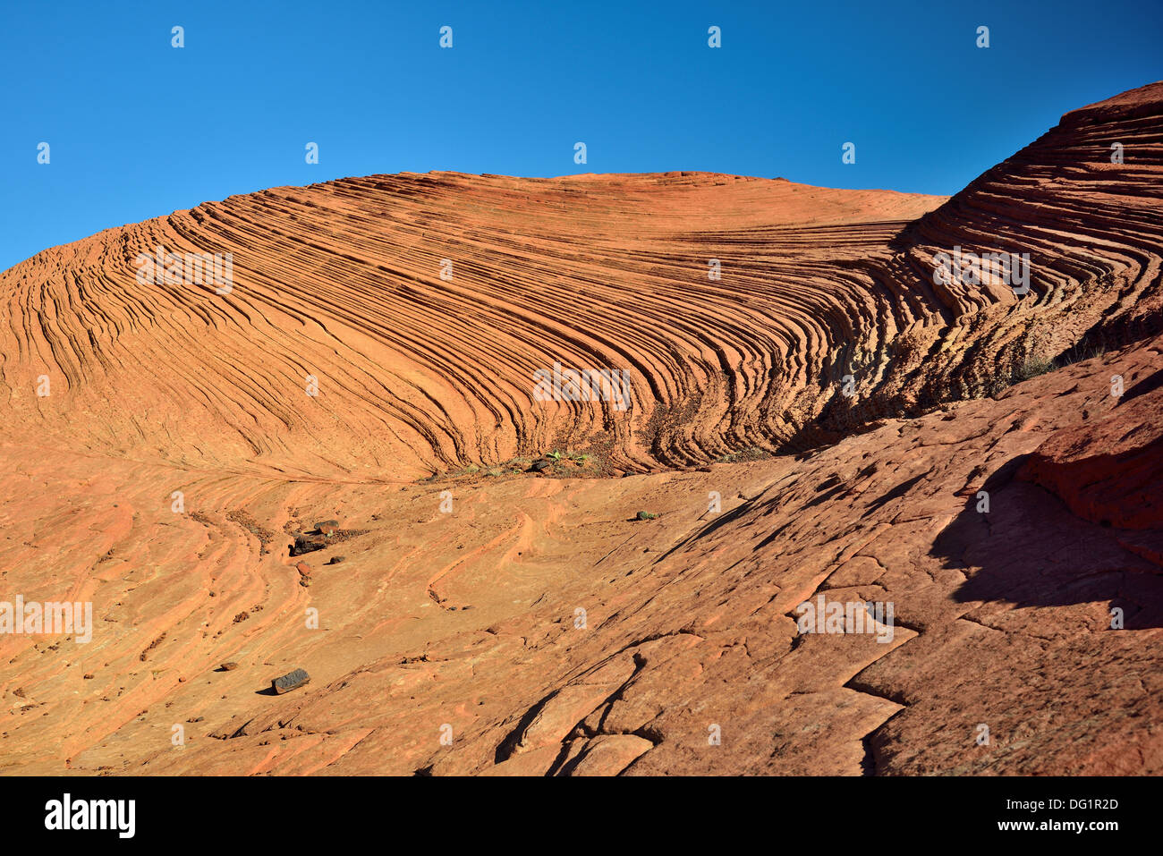 Layers of red sandstone in southern Utah. USA Stock Photo