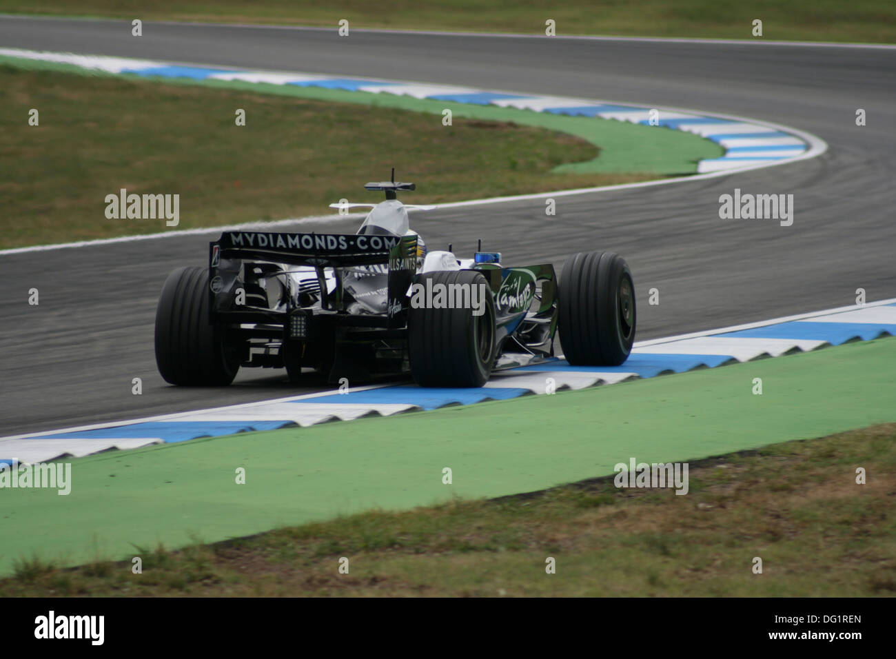 Nico Rosberg in Williams during formula 1 testing on Hockenheimring in Germany on 8th July 2008 Stock Photo
