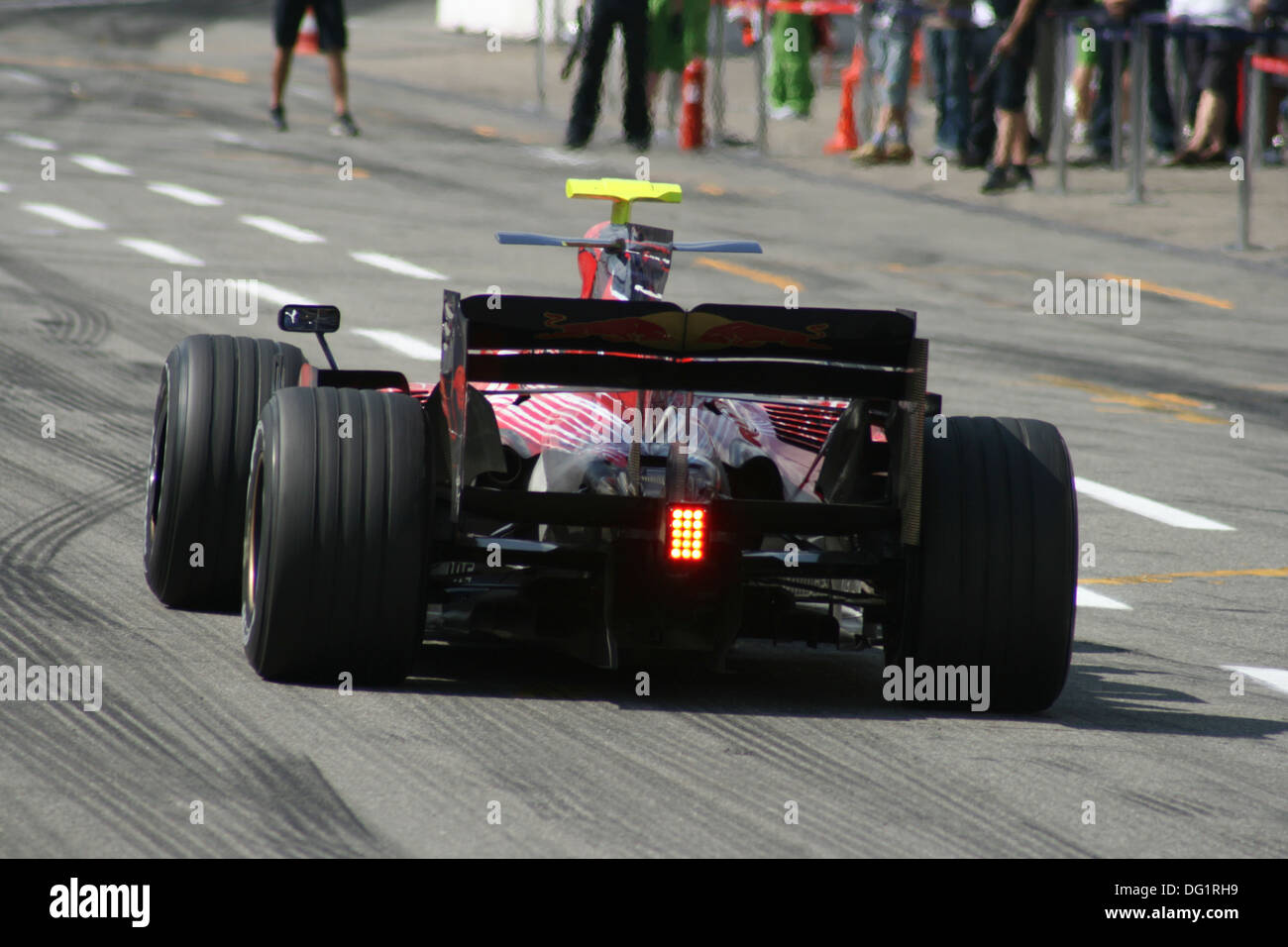 Sebastian Vettel ( Scuderia Toro Rosso ) during formula 1 testing on Hockenheimring in Germany on 8th July 2008 Stock Photo