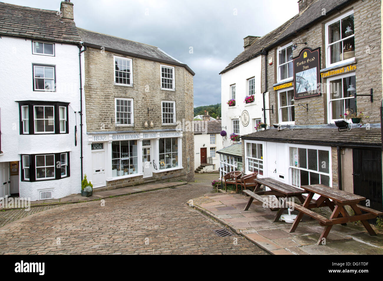 The market square in the small town of Alston, Cumbria, England, UK Stock Photo