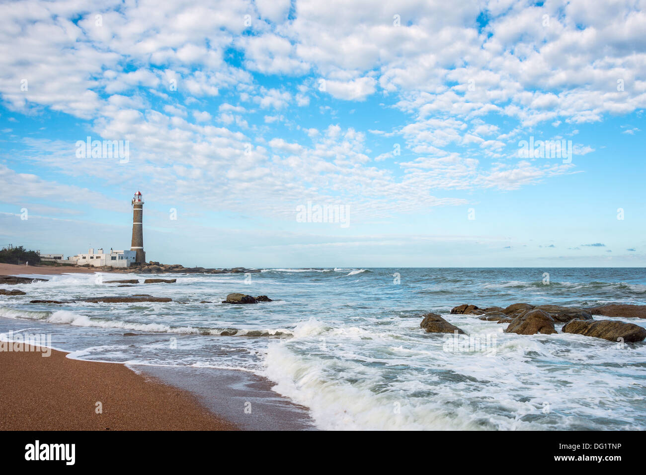 Lighthouse in Jose Ignacio near Punta del Este, Uruguay Stock Photo