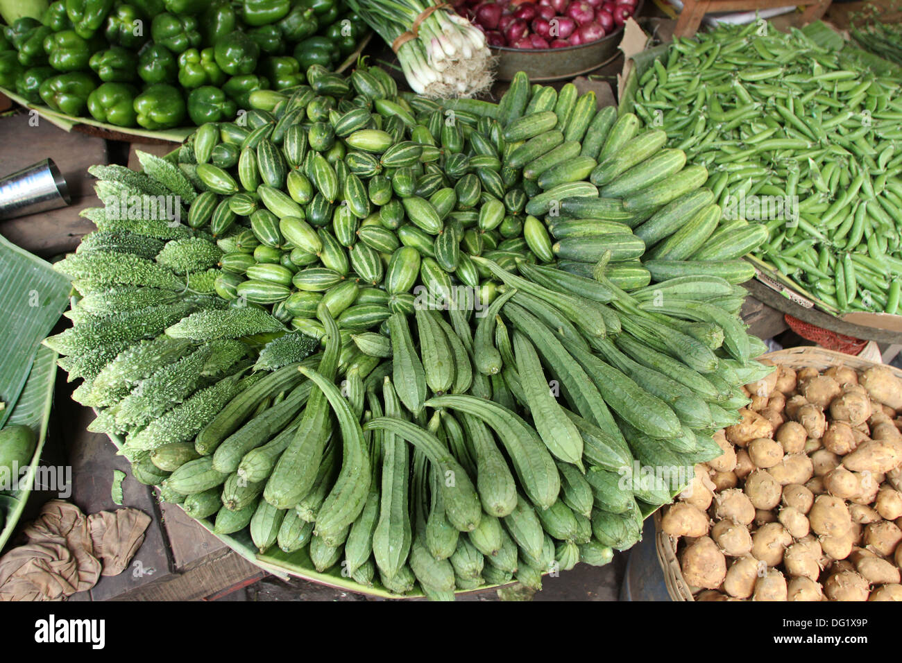 Vegetable market in Kolkata, India Stock Photo Alamy