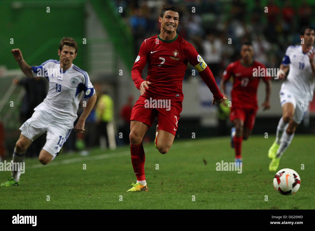 Lisbon, Portugal. 11th Oct, 2013. Cristiano Ronaldo, Portugal forward during the qualifying soccer match for the Brazil 2014 FIFA World Cup, between Portugal and Israel, on October 11, 2013, in Alvalade stadium in Lisbon. Credit:  Action Plus Sports/Alamy Live News Stock Photo