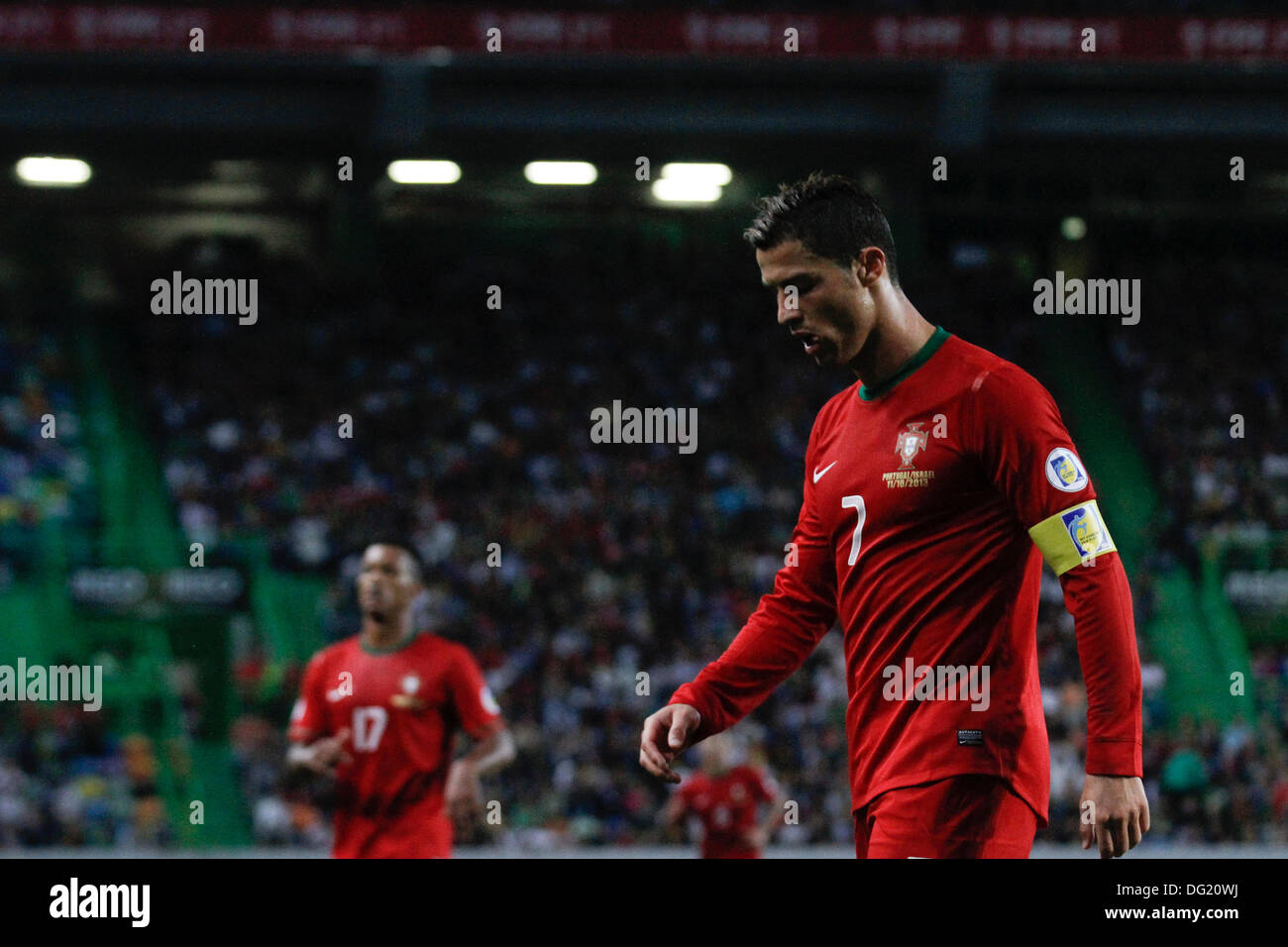 Lisbon, Portugal. 11th Oct, 2013. Cristiano Ronaldo, Portugal forward during the qualifying soccer match for the Brazil 2014 FIFA World Cup, between Portugal and Israel, on October 11, 2013, in Alvalade stadium in Lisbon. Credit:  Action Plus Sports/Alamy Live News Stock Photo
