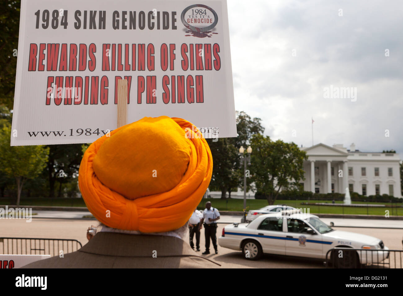 Sikhs For Justice protest against genocide in India - Washington, DC USA Stock Photo