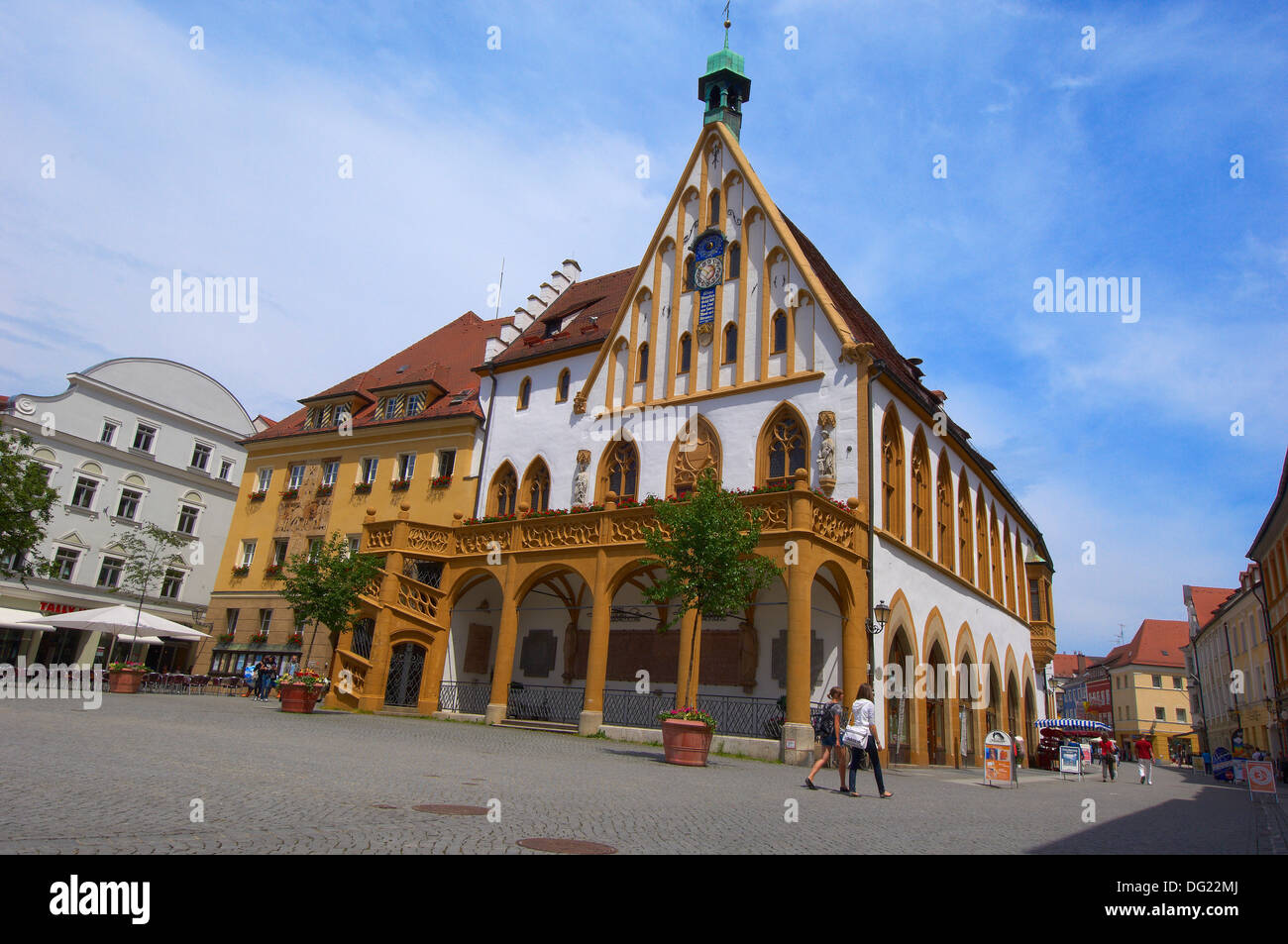 Amberg, Town hall, Marktplatz, Market Square, Upper Palatinate