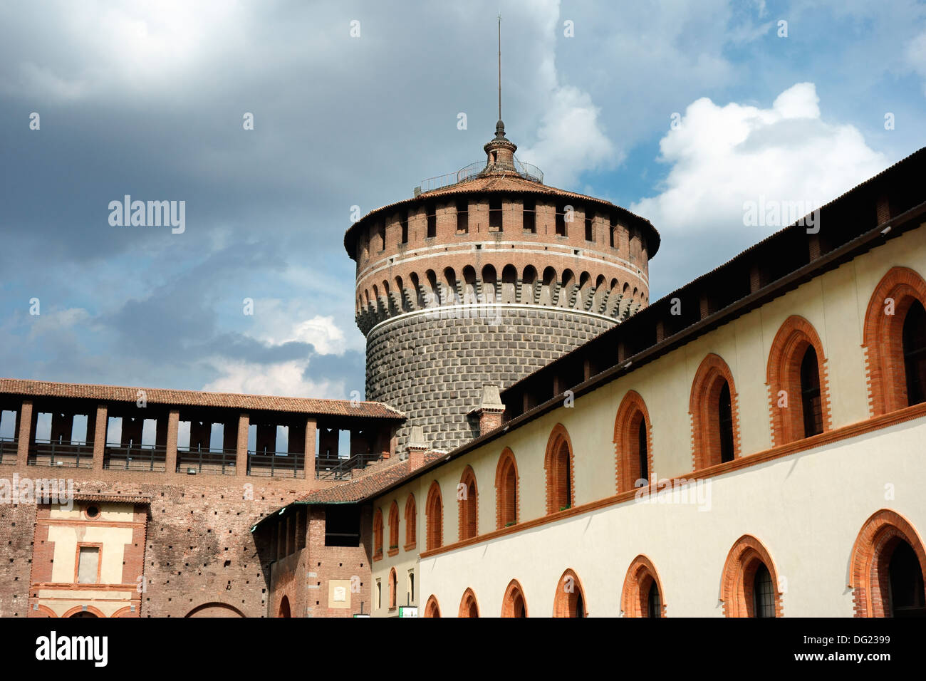 Sforza castle Milan Stock Photo