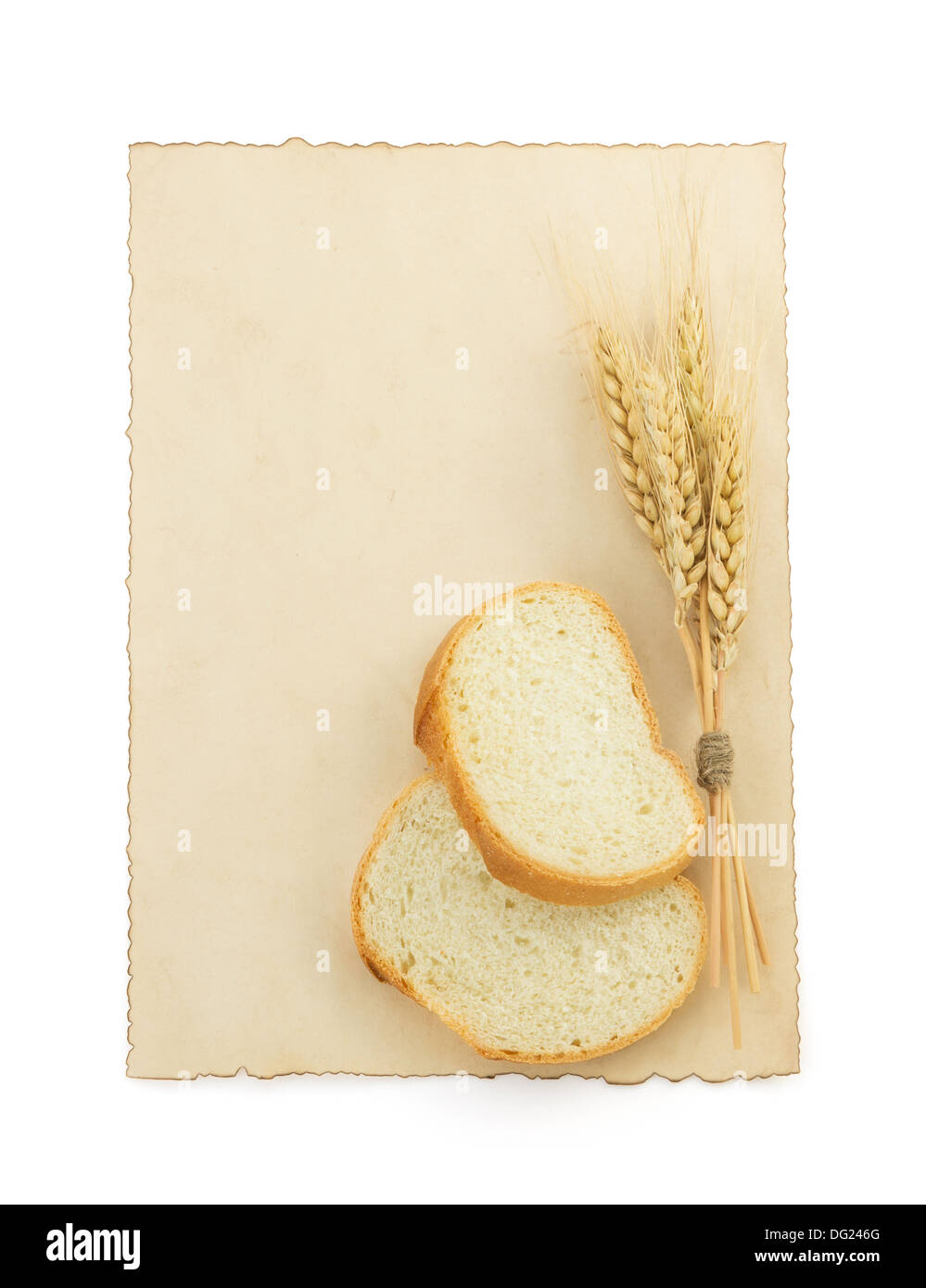 wheat ears isolated on white background Stock Photo - Alamy