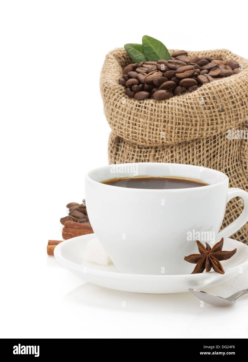 cup of coffee isolated on white background Stock Photo - Alamy