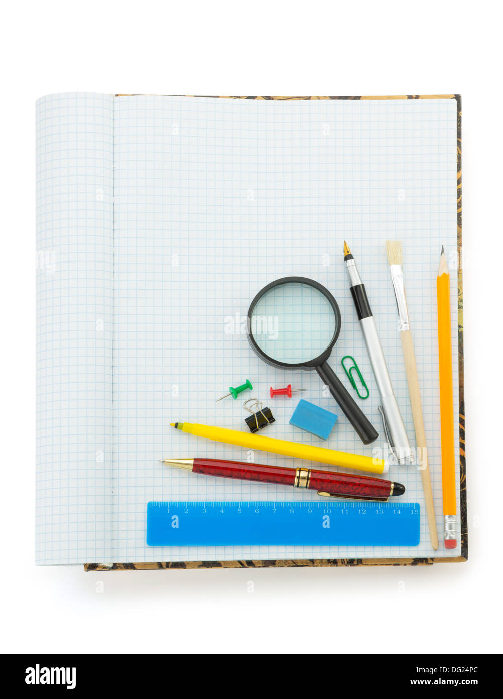 back to school concept isolated on white background Stock Photo