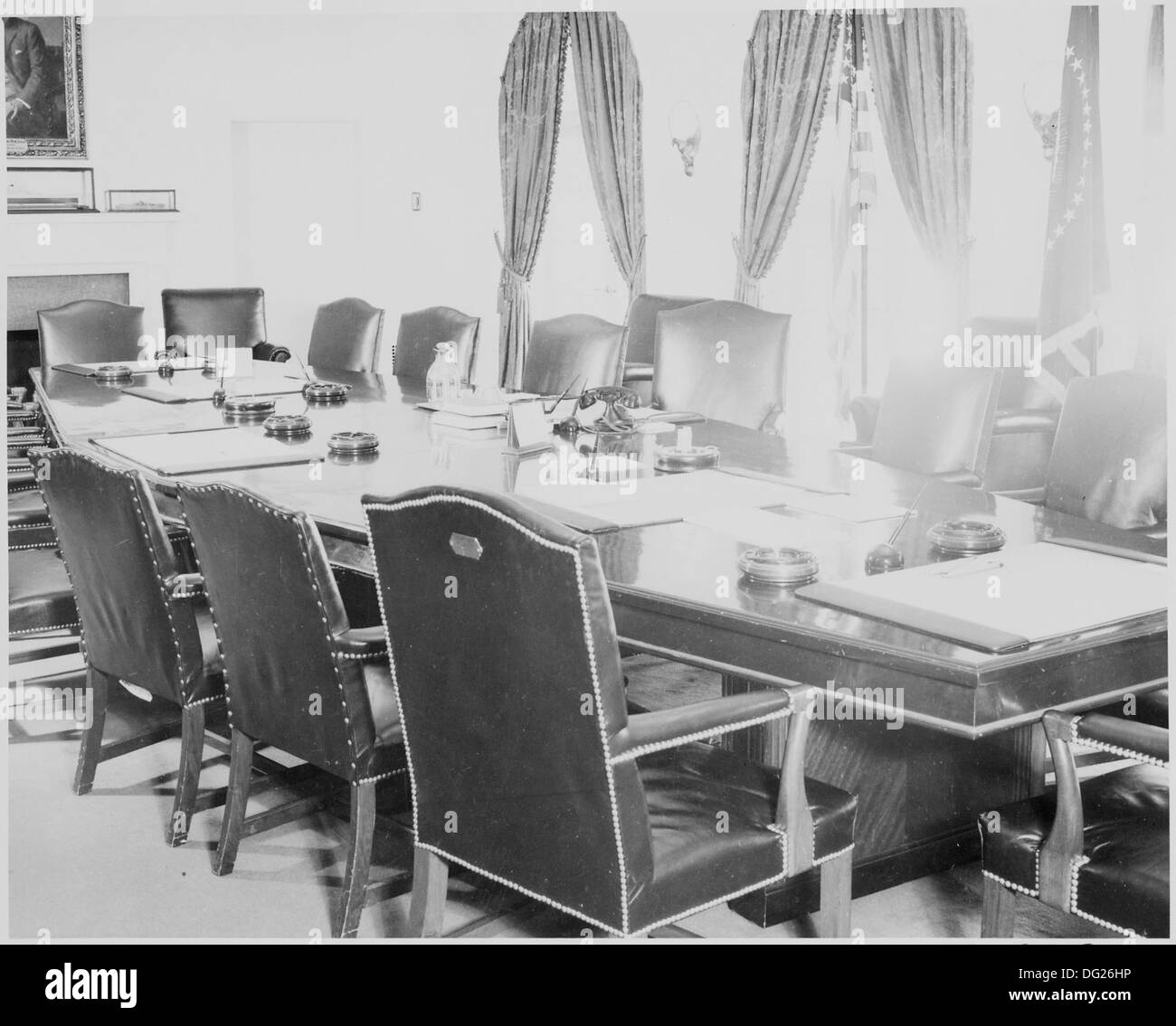 Photograph Of The Table And Chairs In The Cabinet Room Of The