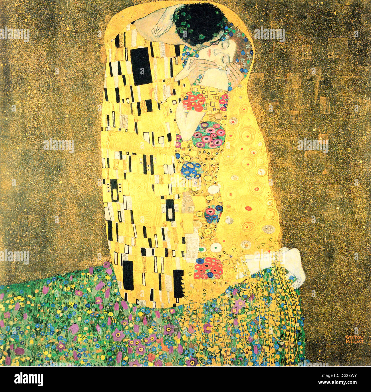 The Kiss by Gustav Klimt, 1907-1908 Stock Photo