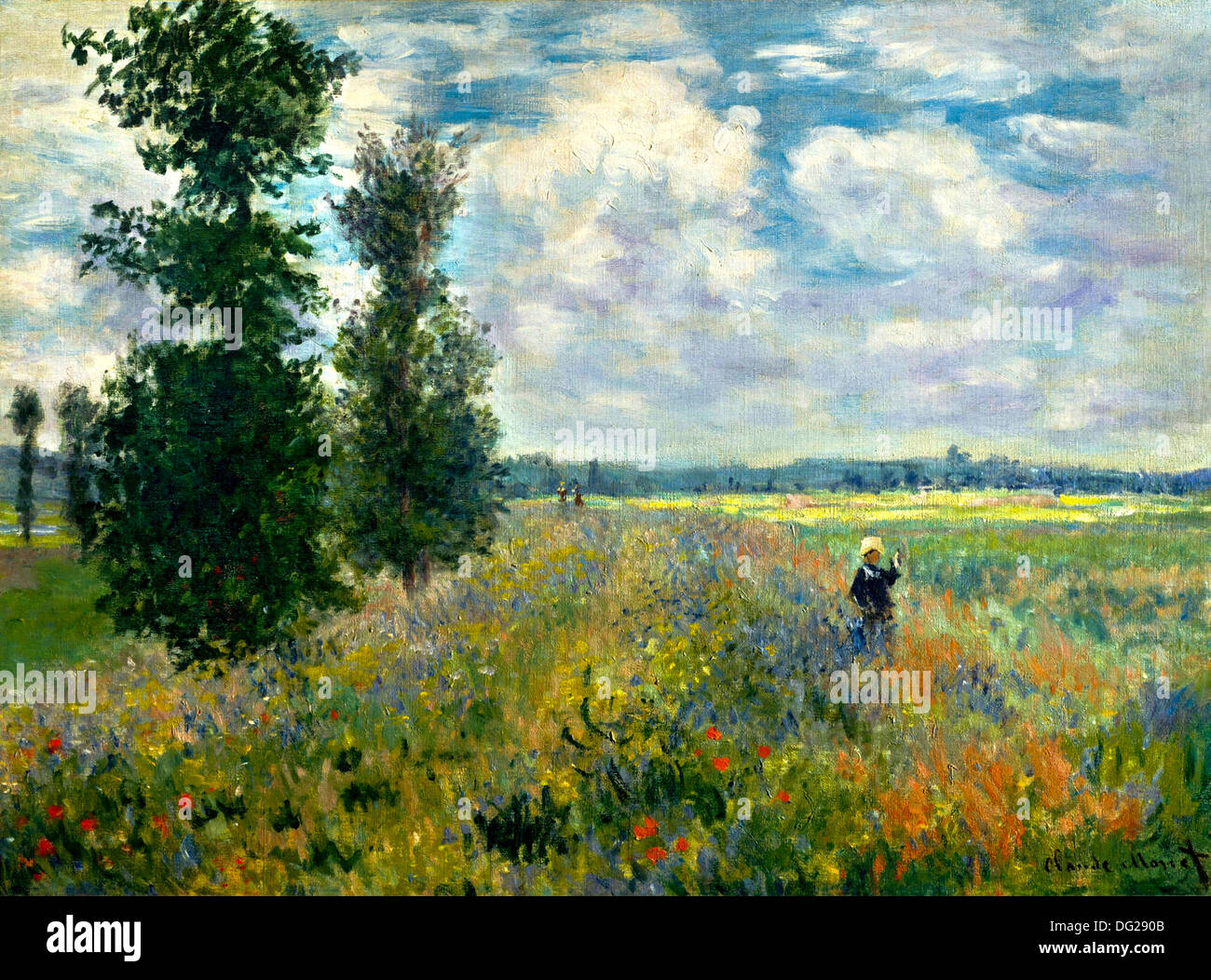 Poppy Field, Argenteuil by Claude Monet 1875 Stock Photo