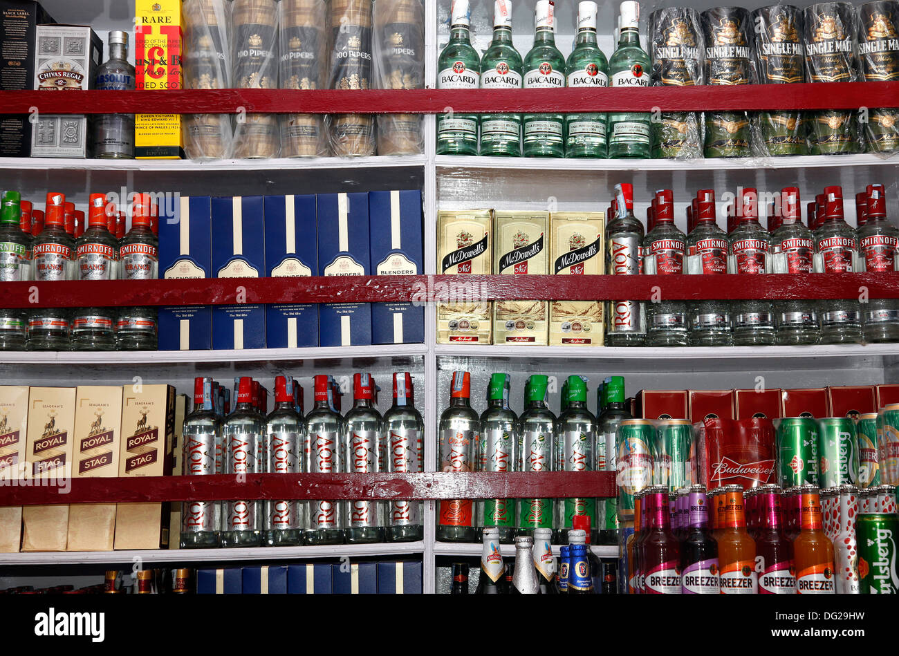 Indian liquor shop hires stock photography and images Alamy
