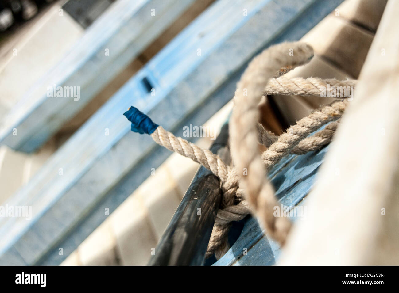 Meeru Island beach boat Stock Photo