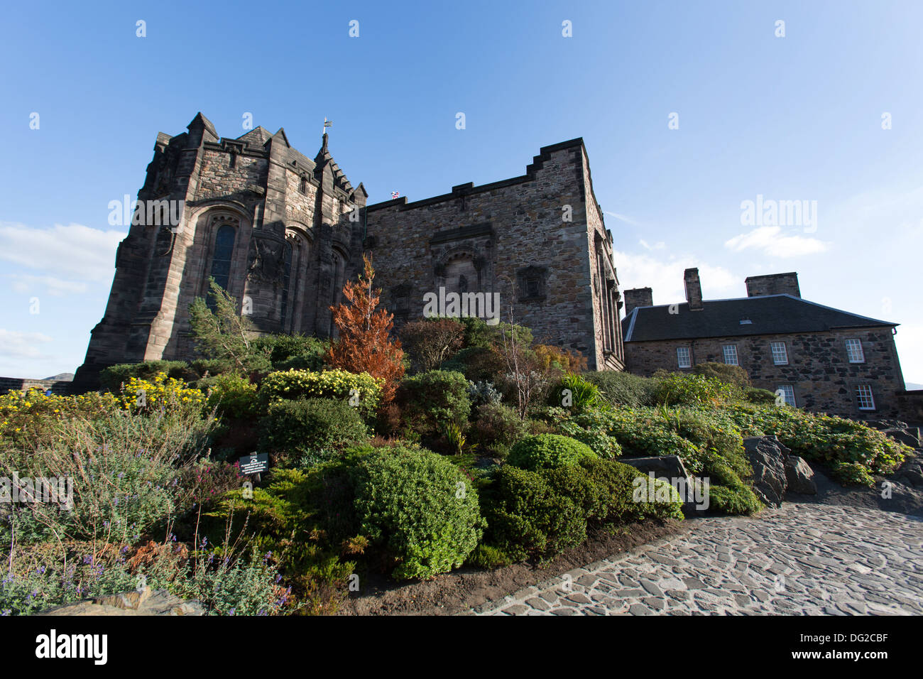 City of Edinburgh, Scotland. Rear view of the Scottish National War Memorial in the Upper Ward of Edinburgh Castle. Stock Photo