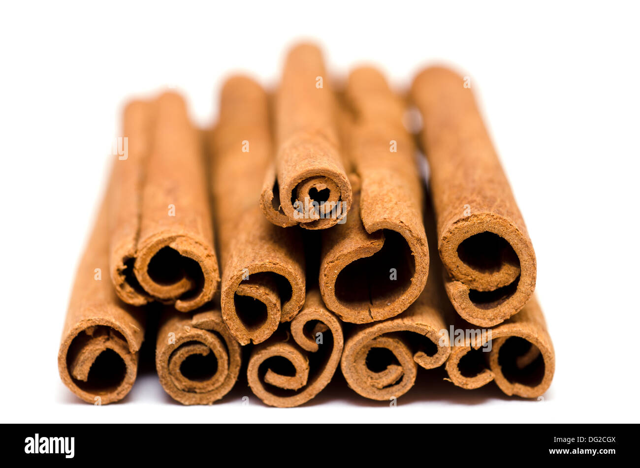 Close up from a heap with cinnamon sticks Stock Photo