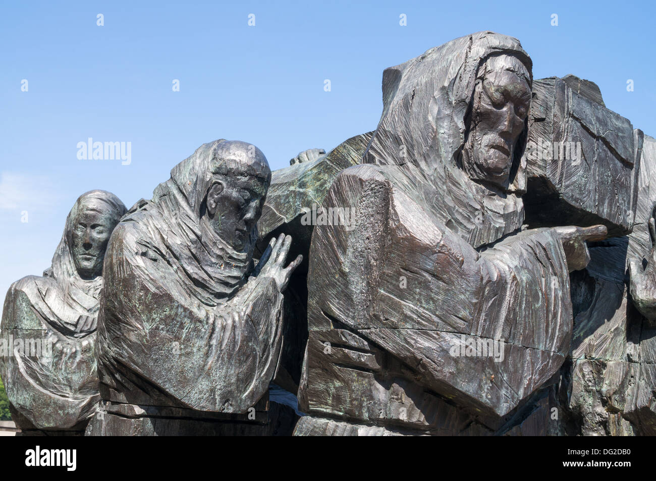 Sculpture The Journey by Fenwick Lawson Durham City, north east England UK Stock Photo