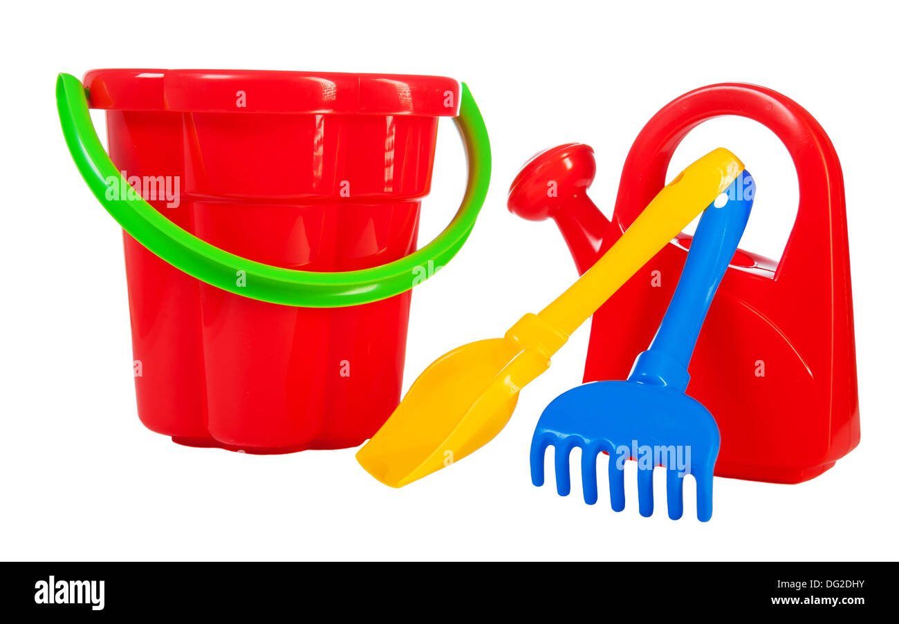 Plastic bucket and shovel Cut Out Stock Images & Pictures Alamy