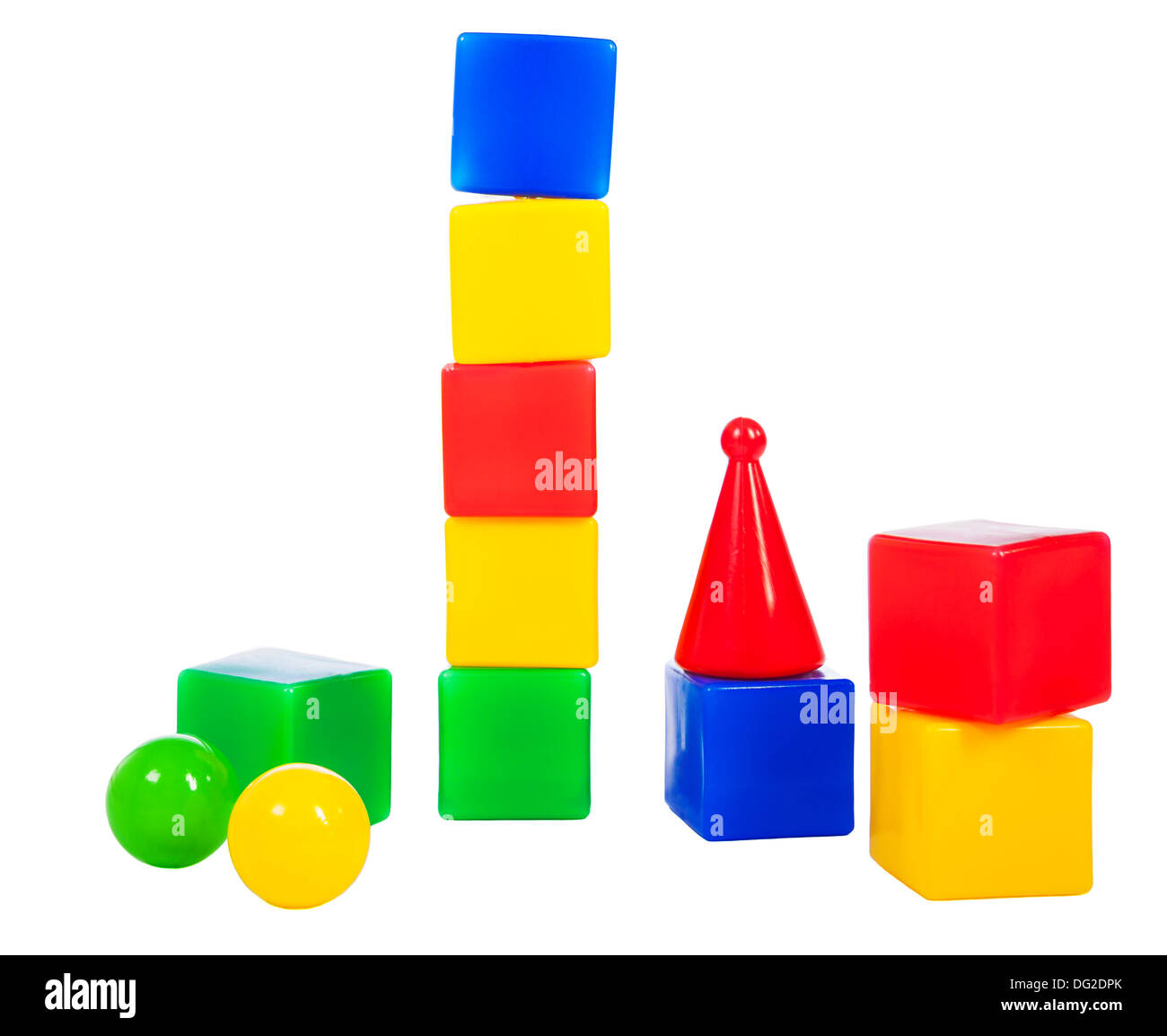 toy the multi colored designer from plastic Stock Photo