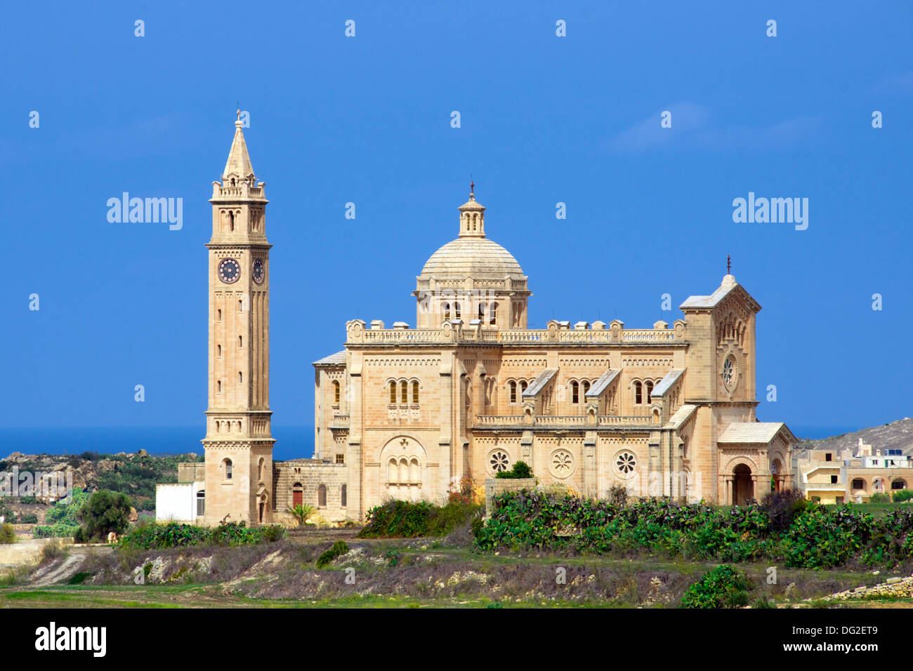 Ta' Pinu Basilica Gharb Gozo Malta Stock Photo