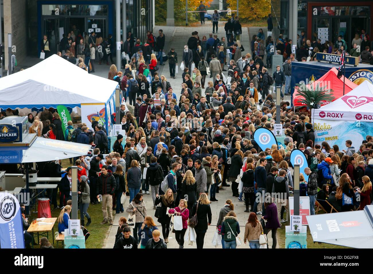 Rostock, Germany. 08th Oct, 2013. Students learn about the different