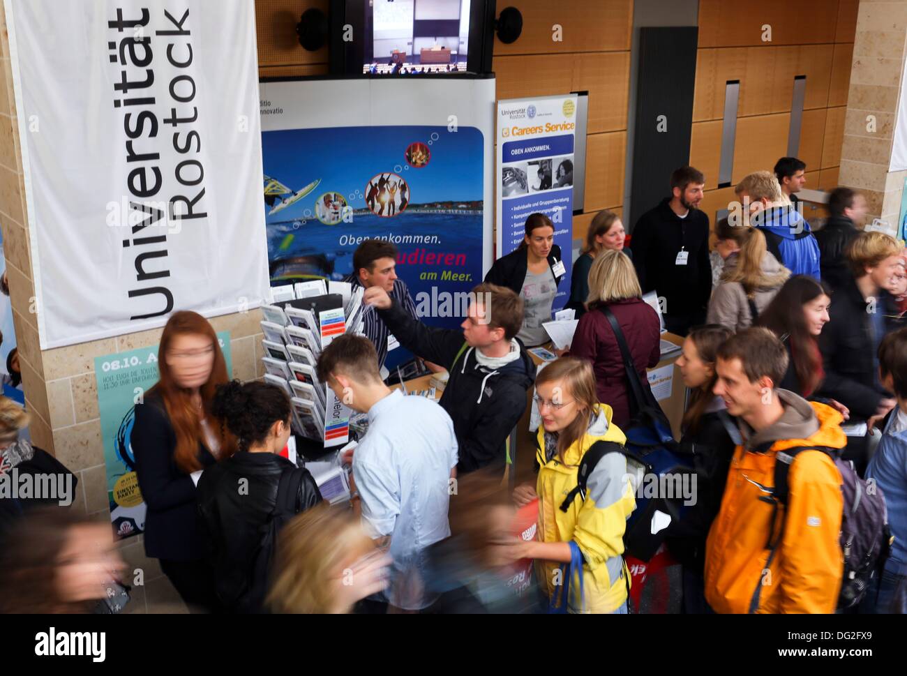 Rostock, Germany. 08th Oct, 2013. Students learn about the different