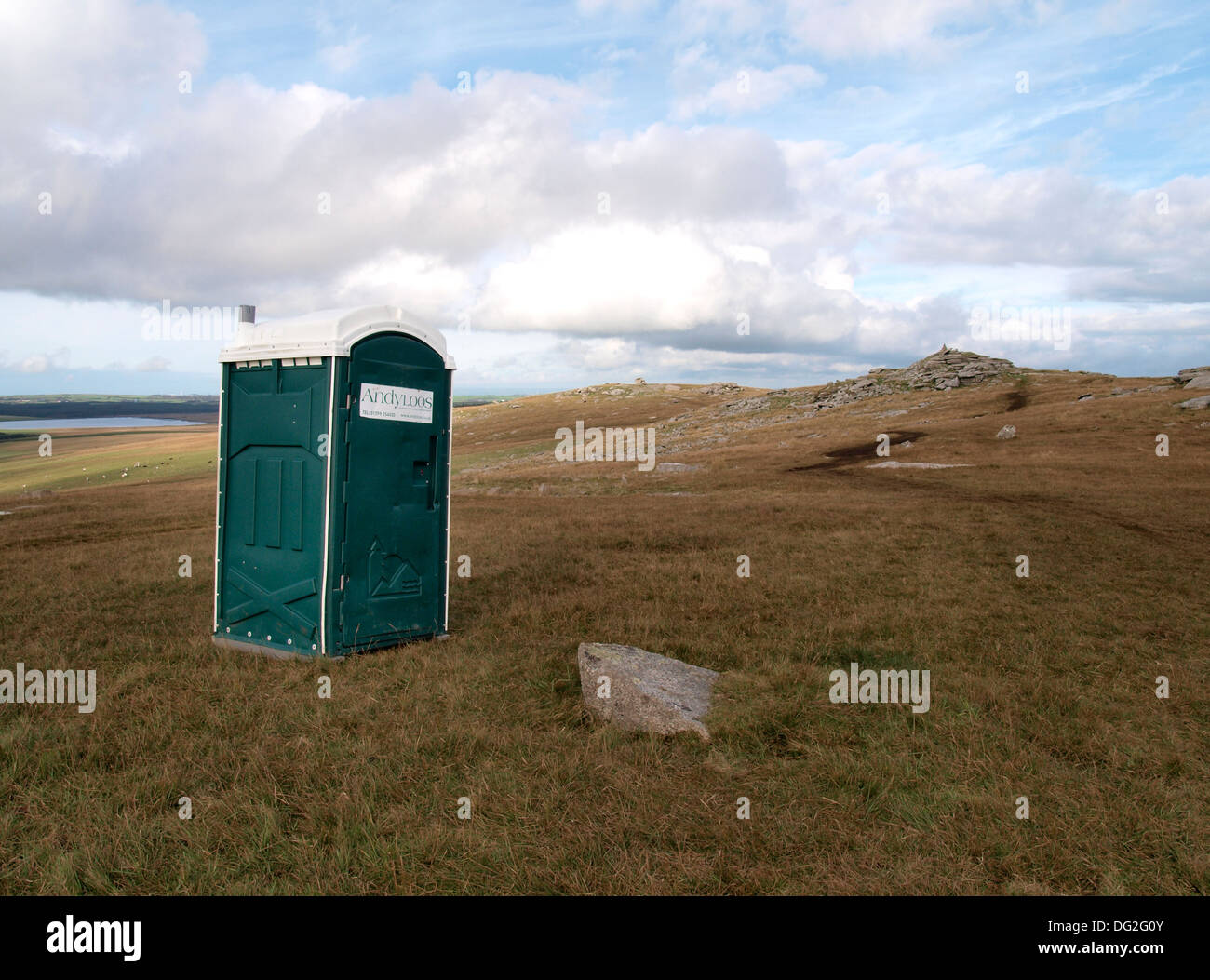 in the middle of nowhere on Roughtor, Davidstow, Bodmin Moor, Cornwall, UK Stock Photo