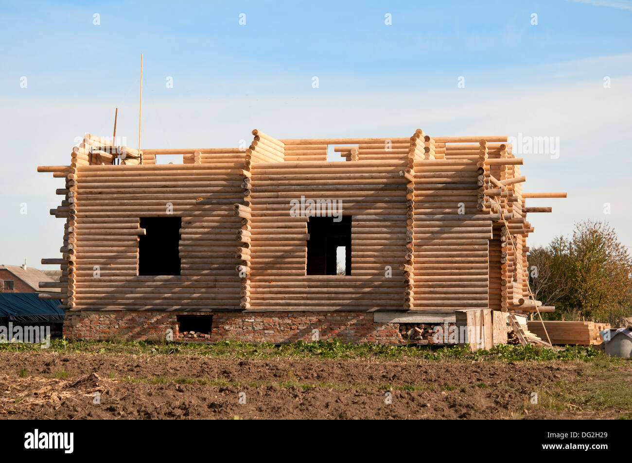 building of new house. Close up Stock Photo