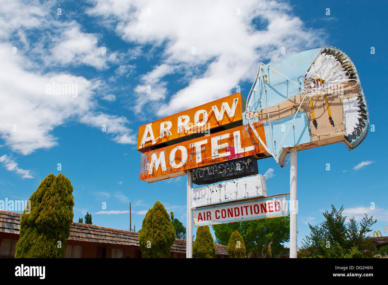 Old Motel Sign Stock Photo